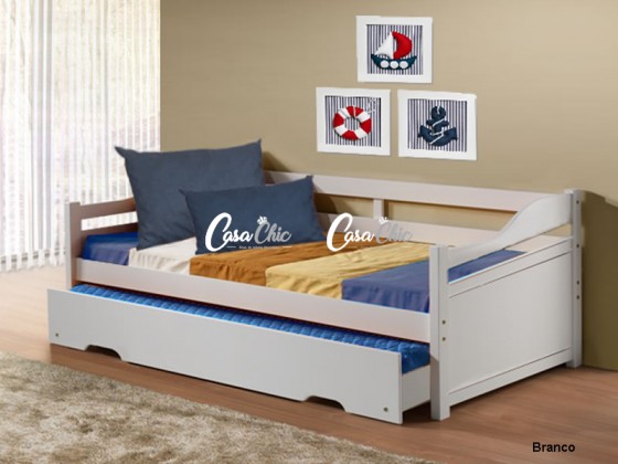 Cama Sofa Cama Bibox com Cama Auxiliar Mdecor Natalie 860